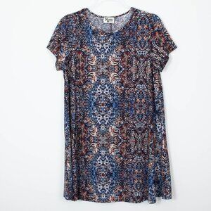 Show Me Your Mumu‎ Print Short Sleeve T-Shirt Dress Womens Size Medium